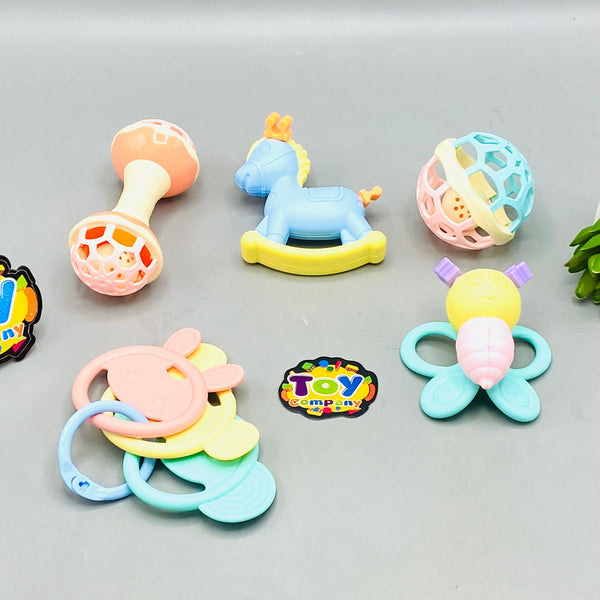 7Pcs Baby Premium Rattles & Teethers Set