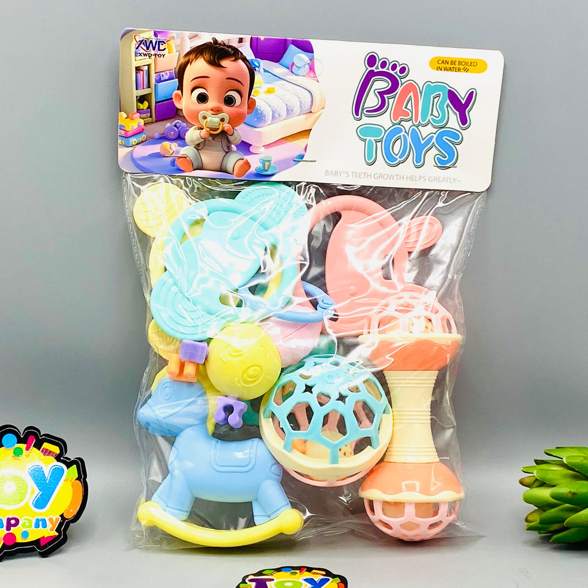 7Pcs Baby Premium Rattles & Teethers Set