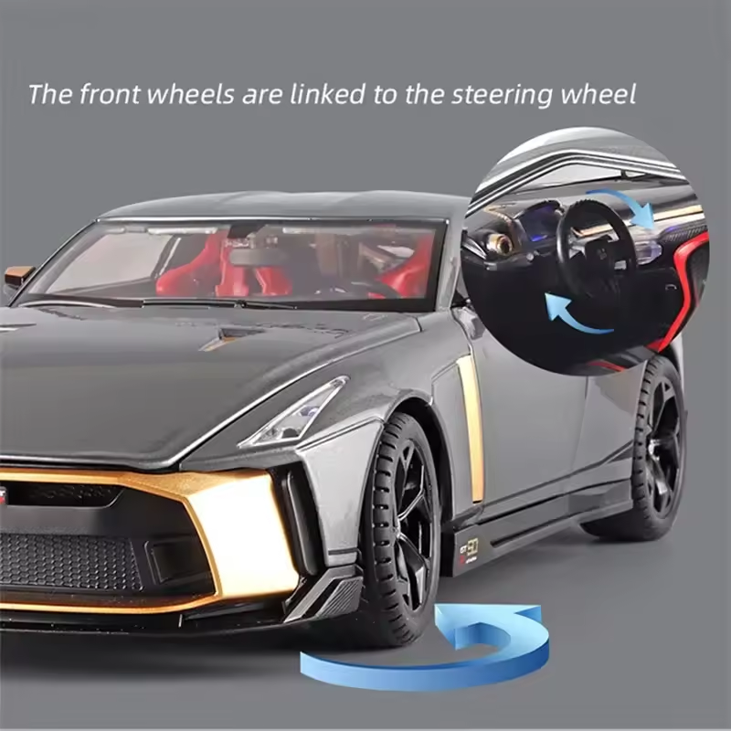 1:18 Diecast Nissan GTR50 Model Car With Smoke