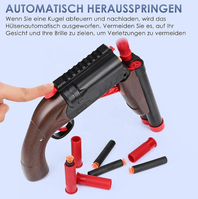 Manual Classic Double-Barrel Soft Bullet Shooting Gun
