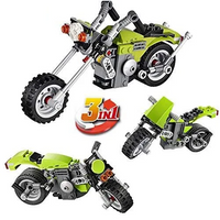 DIY 3in1 Harley Cruiser Lego Bricks Set - 129+Pcs