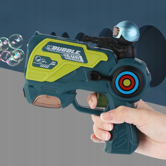 Electric Cool Lighting Space Bubble Gun With Sound