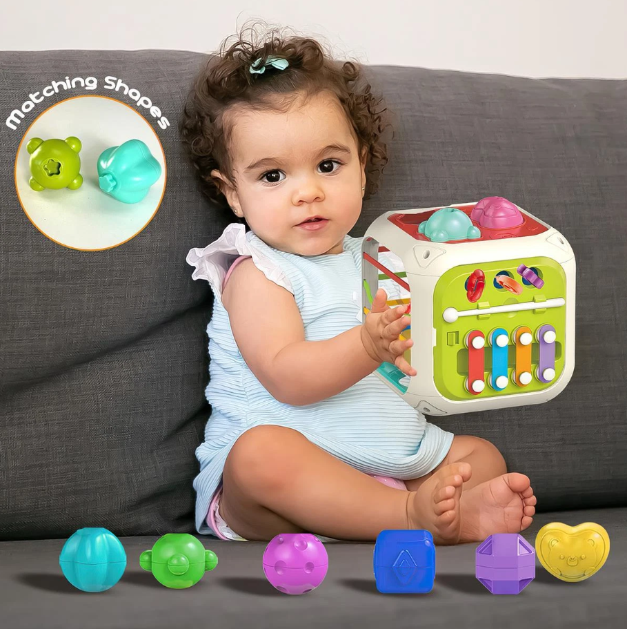 7in1 Montessori Shape Sorting Cube Toy