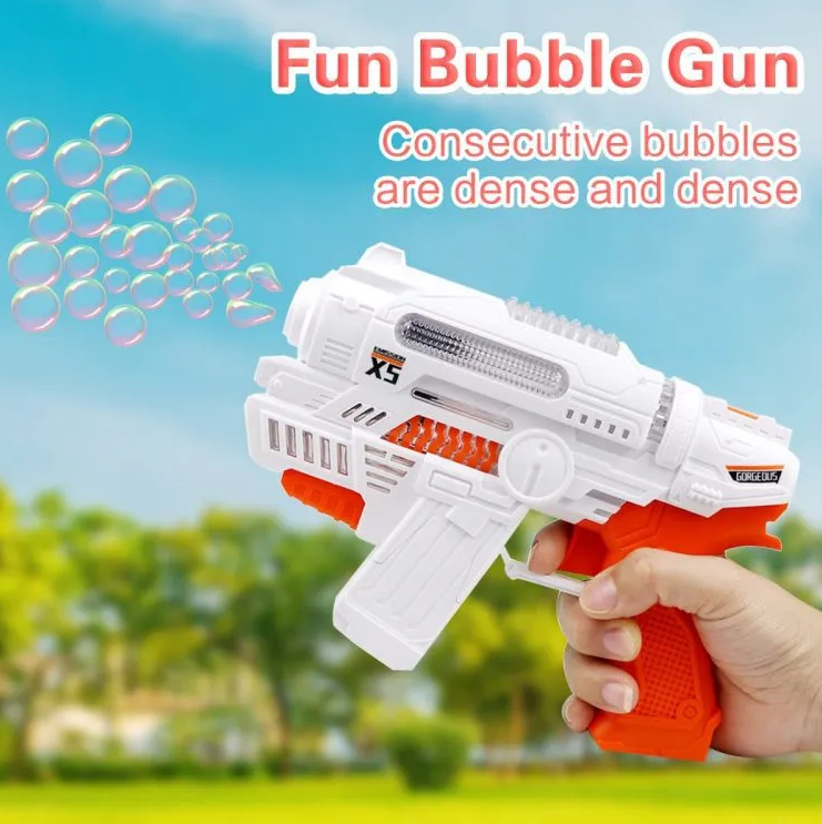 Battery Operated Colorful Bubble Gun With Light & Music