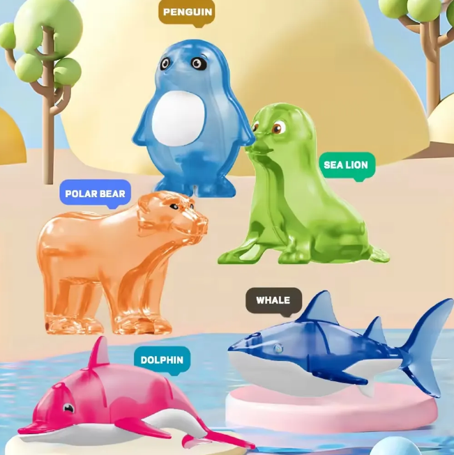 62Pcs DIY Magnetic Marine Animal Tiles Building Blocks