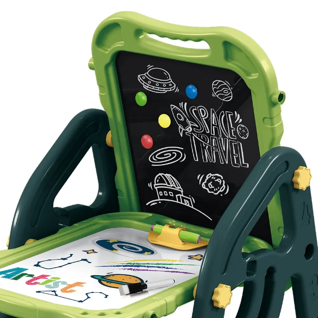 Multi-functional Artistic Drawing Board With Stool - Green