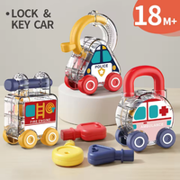 3Pcs Montessori Lock & Key Cars