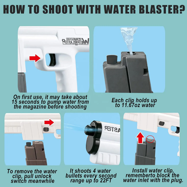 Electric Super Squirt Water Shooting Gun