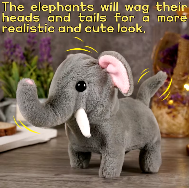 Cute Walking Plush Elephant With Sound