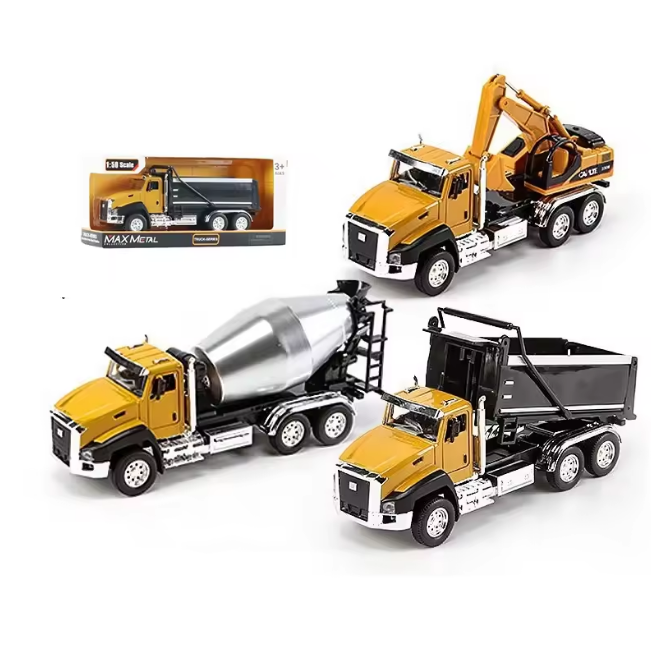 1Pc 1:50 Diecast Engineering Truck - Assortment