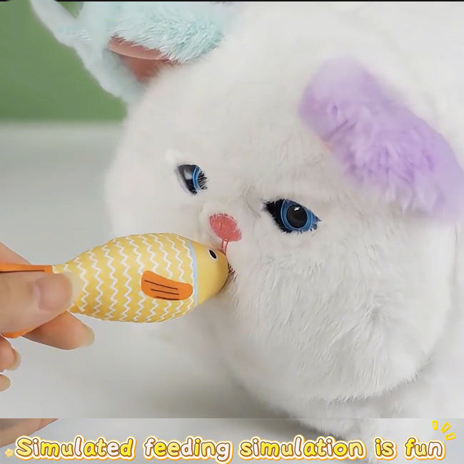 Realistic Plush Persian Cat With Wagging Tail & Winking Eyes