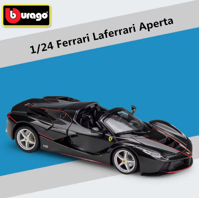 Bburago 1:24 Ferrari LaFerrari Aperta Model - Black