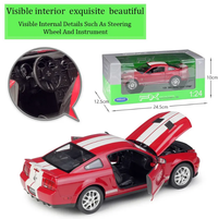 Welly 1:24 Diecast 2007 Shelby Cobra GT500 Model Car