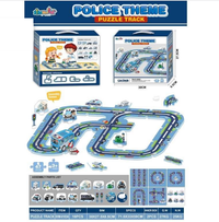 Thumbnail for 47Pcs DIY Police Themed Puzzle Car Track Set