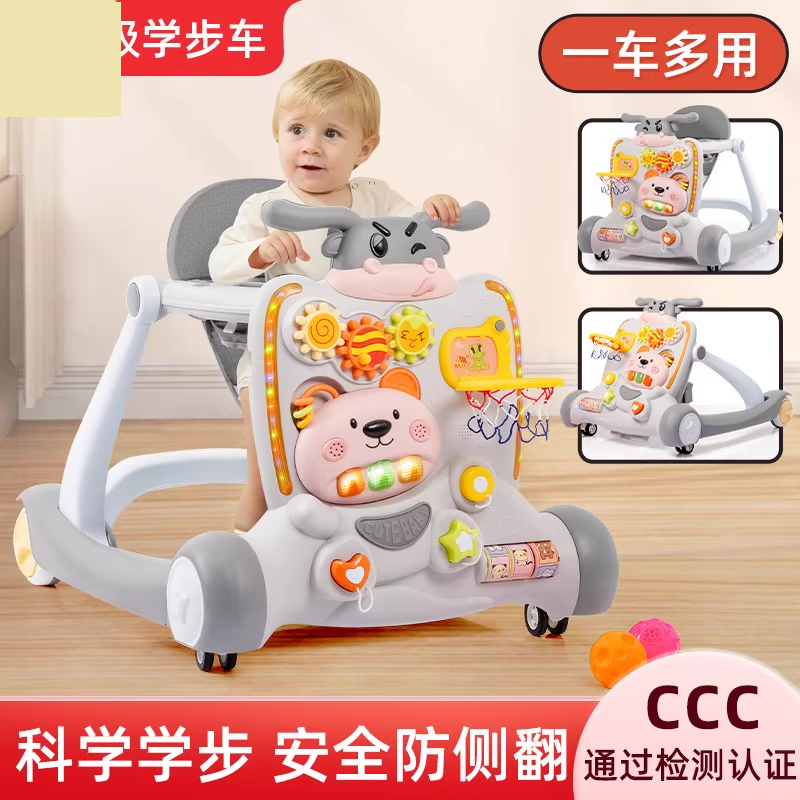 Multi-functional Baby Musical Piano Walker - Gray