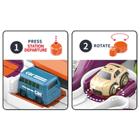 Manual Adventure Car Track Set - 2 Assorted Cars