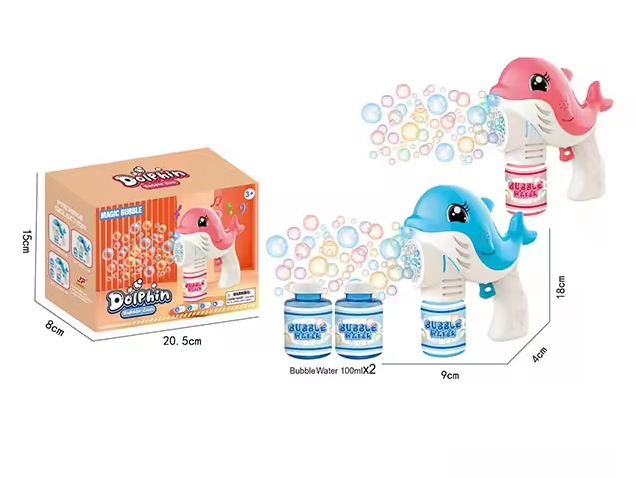 Cute Dolphin Colorful bubble Gun