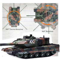 2.4G RC Spray & Water Bullet Shooting Military Tank