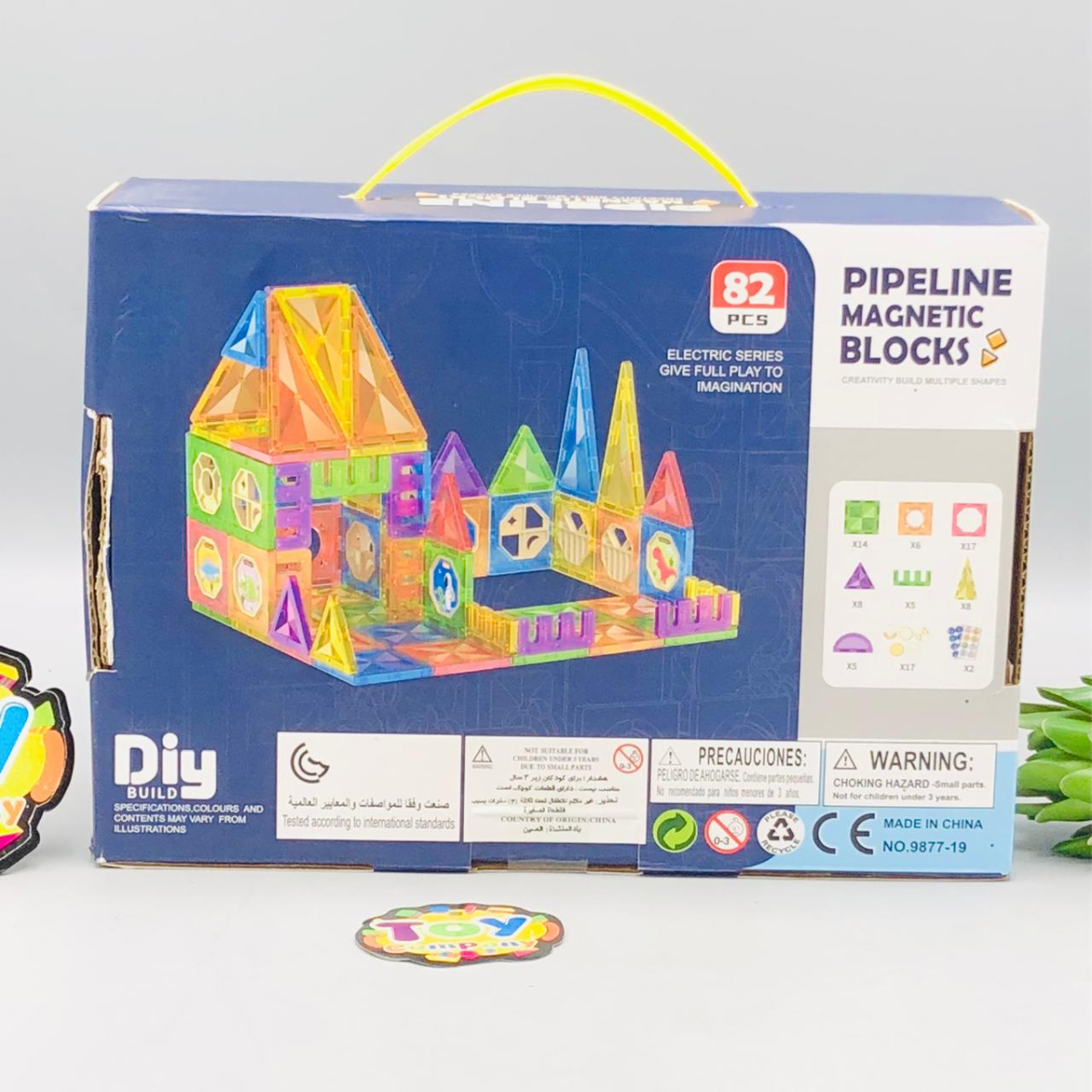82Pcs Pipeline Magnetic Building Blocks Set