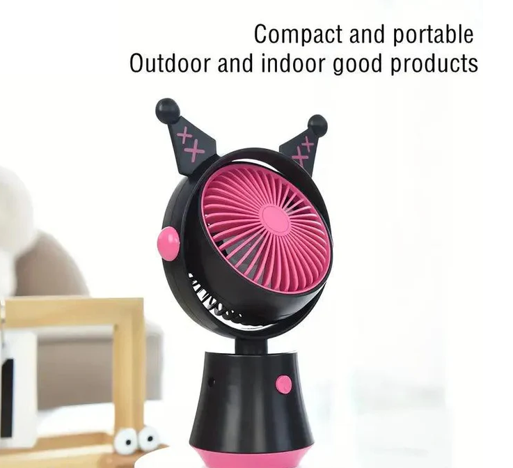 Rechargeable Kuromi Fashion Cartoon Fan