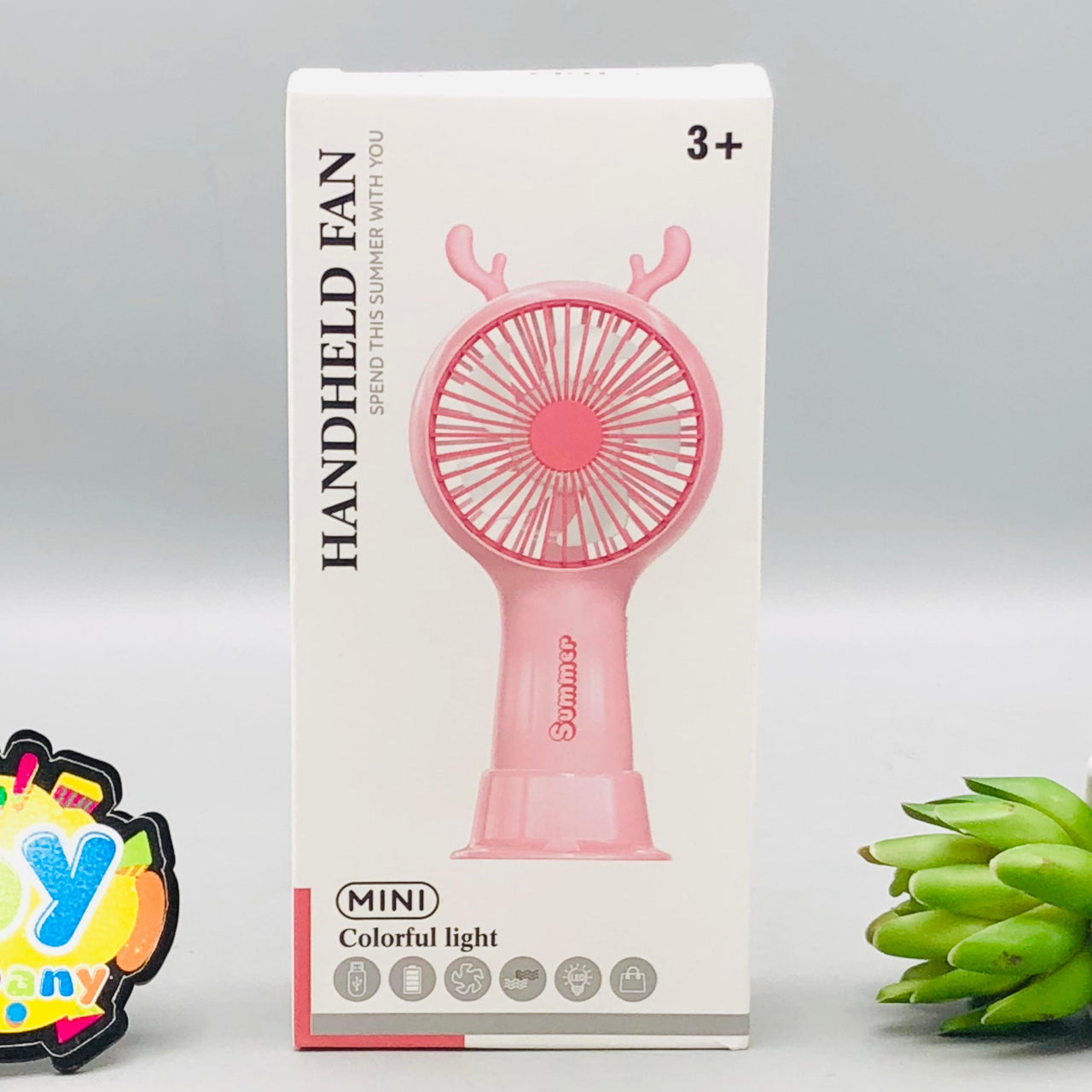 7* Inches Rechargeable Rabbit Ear Handheld Fan