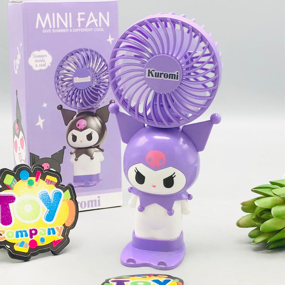 7" Rechargeable Kuromi Theme Summer Cooling Fan