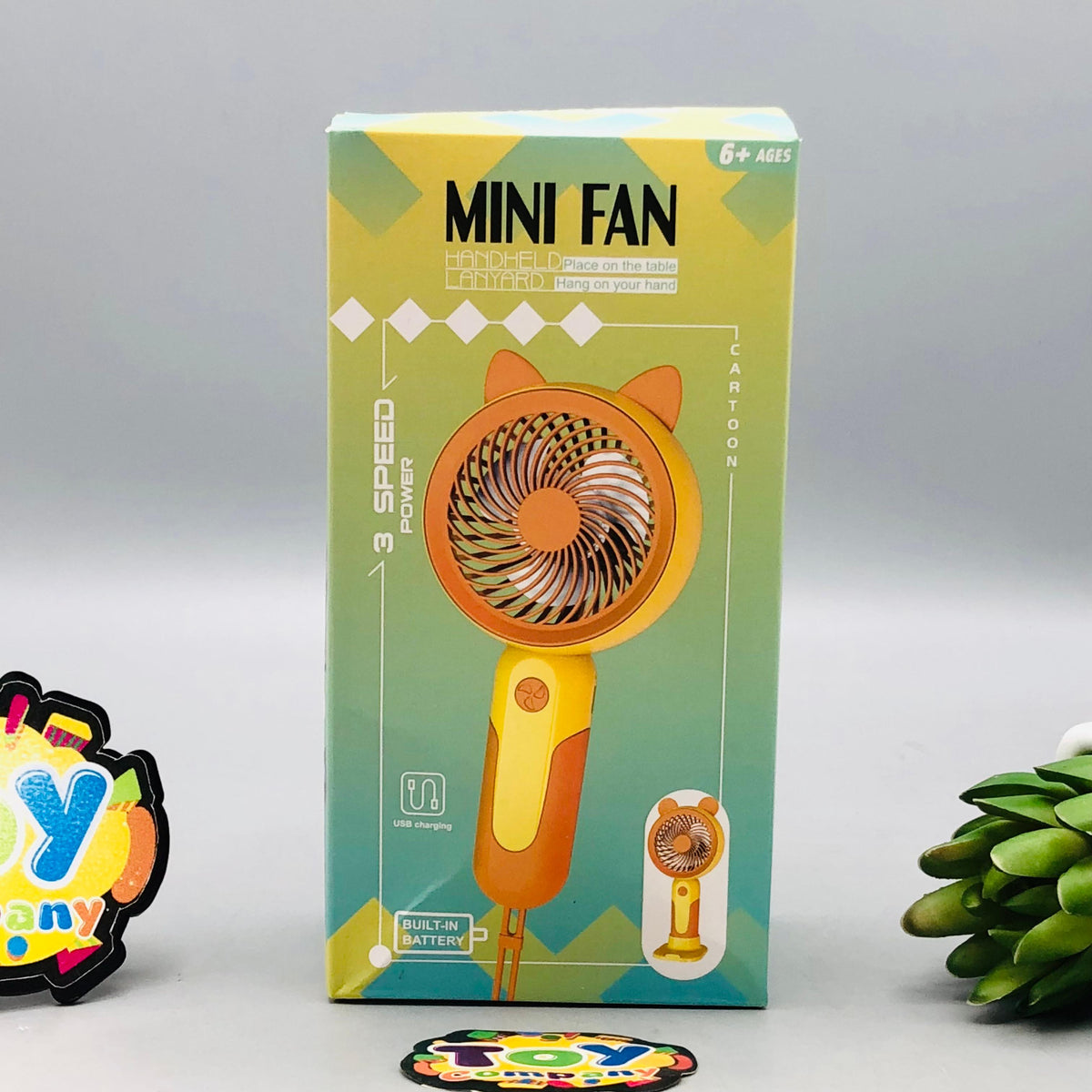 7" Rechargeable Three Wind Speed Tabletop Fan