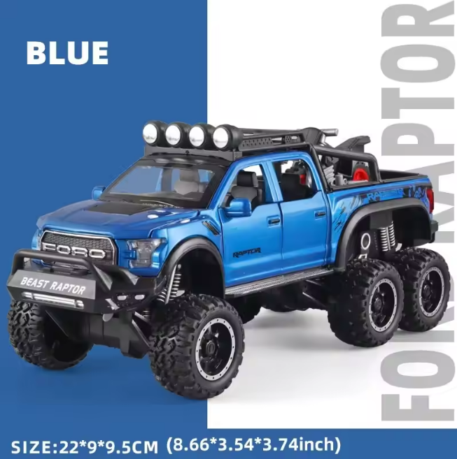 1:28 Diecast Ford Beast Raptor F150 Model With Bike