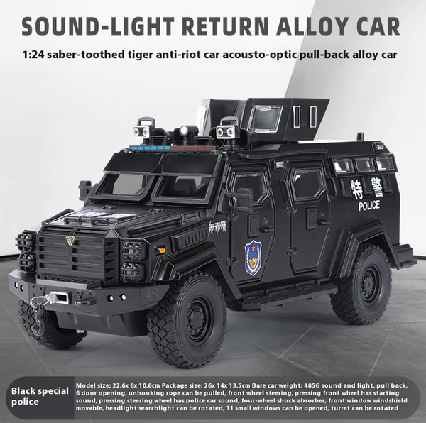 1:24 Diecast Police Tiger Armor Vehicle