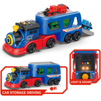 2in1 Double-Decker Transport Train With Light & Sound