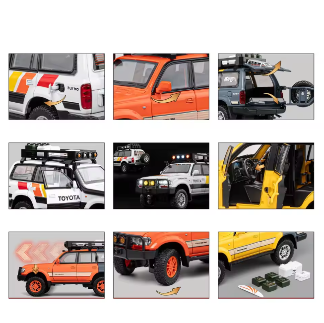 1:24 Diecast Land Cruiser LC80 Model Car