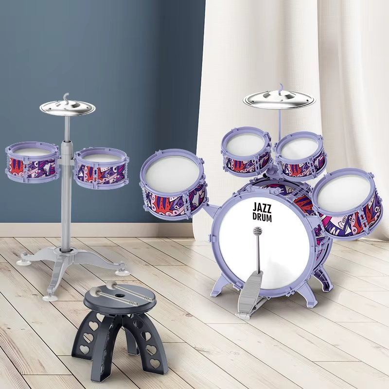 5Pcs Kids Mini Music Jazz Drums With Instruments 