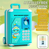 Kids Cartoon Fingerprint & Face Recognition ATM Machine - Green