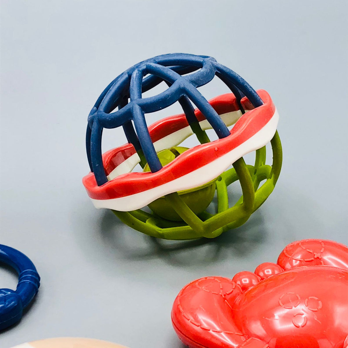 10Pcs Baby Rattles & Teethers Set With Storage Box