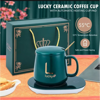 Ceramic Mug Set With Rechargeable Hot Plate