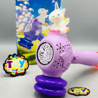 12 Holes Unicorn Hammer Themed Colorful Bubble Stick