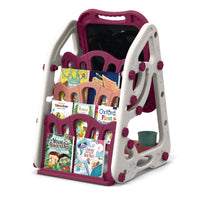 Thumbnail for 90cm Multi-functional Artistic Drawing Board With Book Shelf - Pink