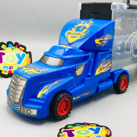 Hot Wheels Car Carrying Trailer Truck - 6Pcs Cars