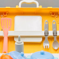 24Pcs Kids Pretend Play Kitchen Suitcase