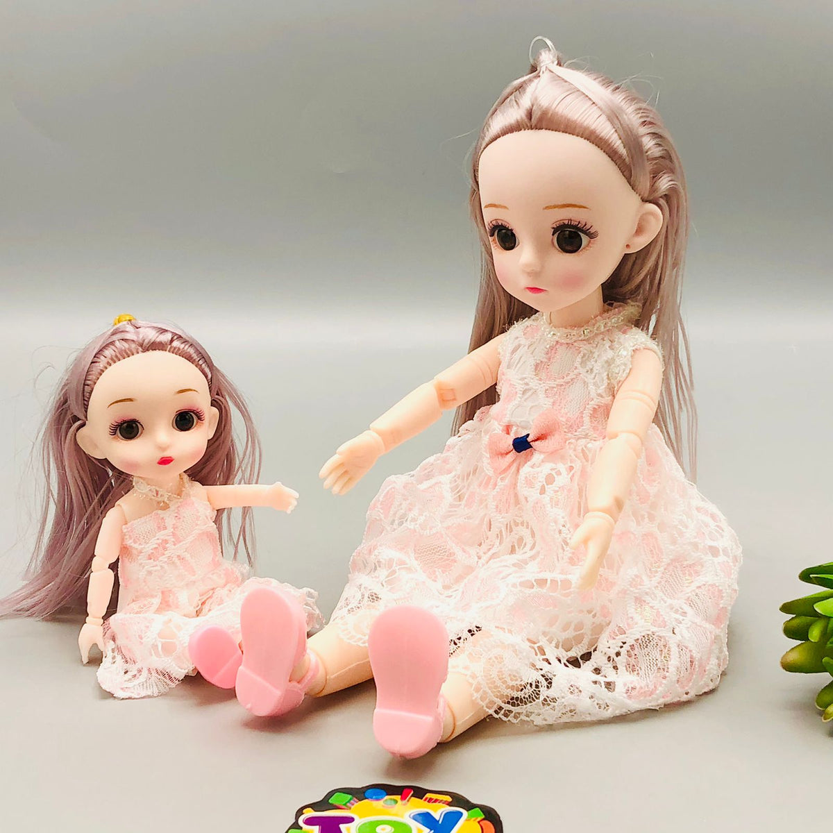 Premium Movable Joints Doll With Baby - Transparent Packaging