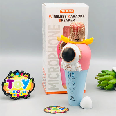 Rechargeable Spaceman Themed Handheld Bluetooth Microphone