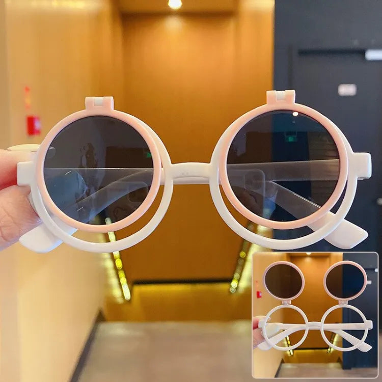 Kids Round Flip Frame Sunglasses