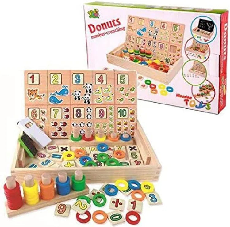 Wooden Donuts Number-Crunching Board