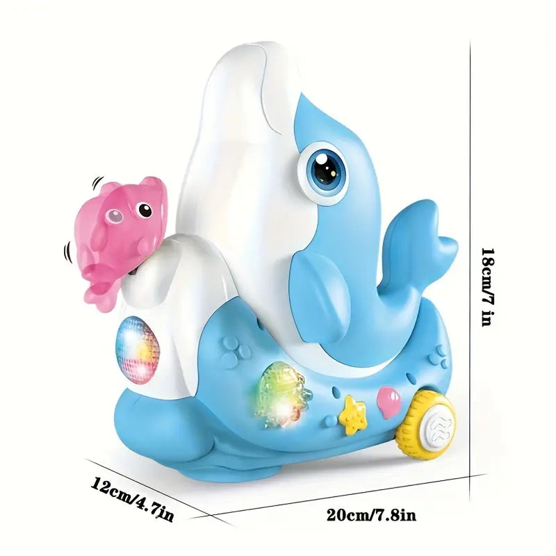 Electric Cute Ball Blowing Dolphin With Light & Music