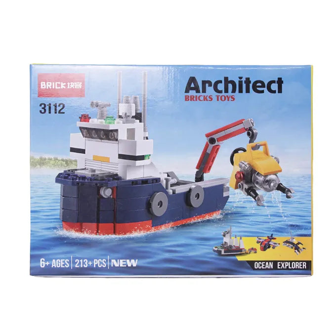 4in1 DIY Architect Ocean Explorer Bricks Set - 213+Pcs