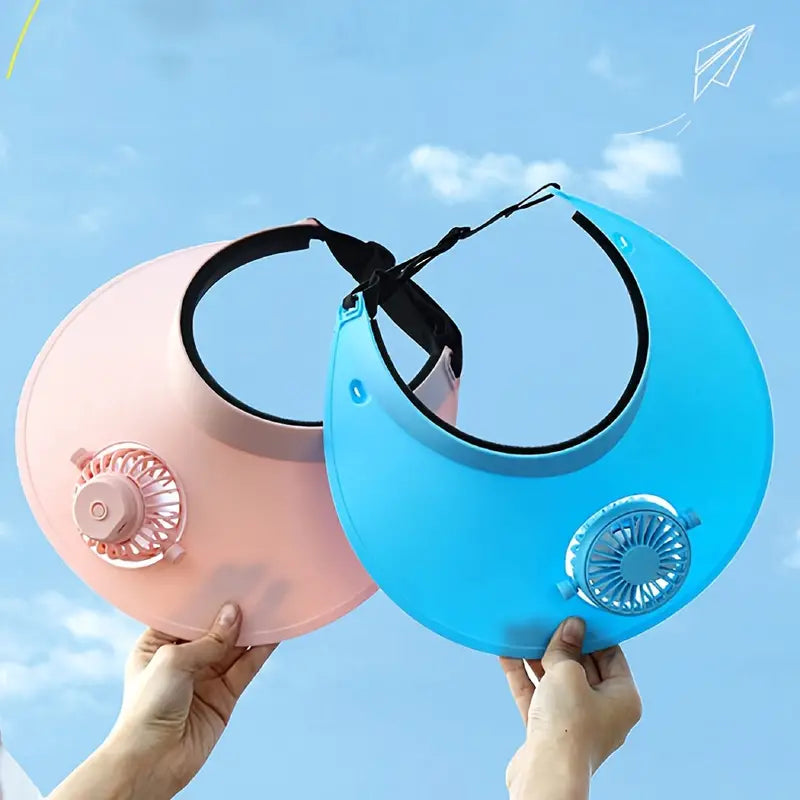 Rechargeable & Adjustable Rotating Fan Sun Hat