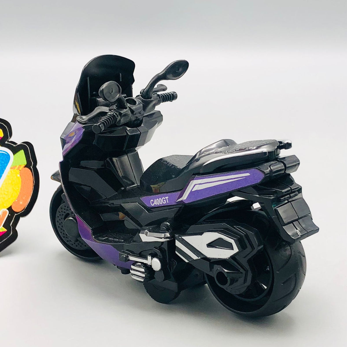 1Pc ABS Inertial Mini Police Bike C400GT Model