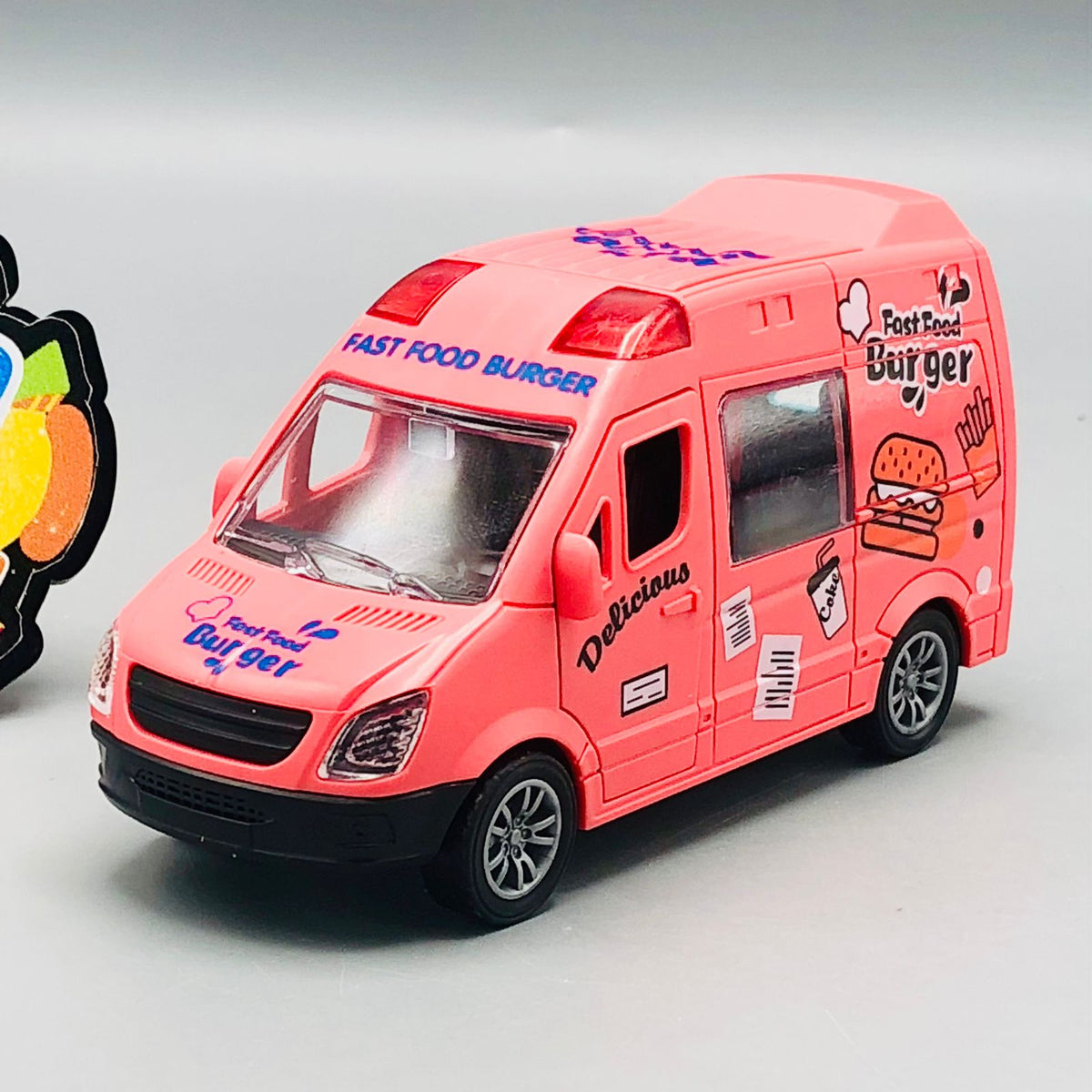 1Pc ABS Inertial Fun Dessert & Fast Food Selling Car Toy - Assortment