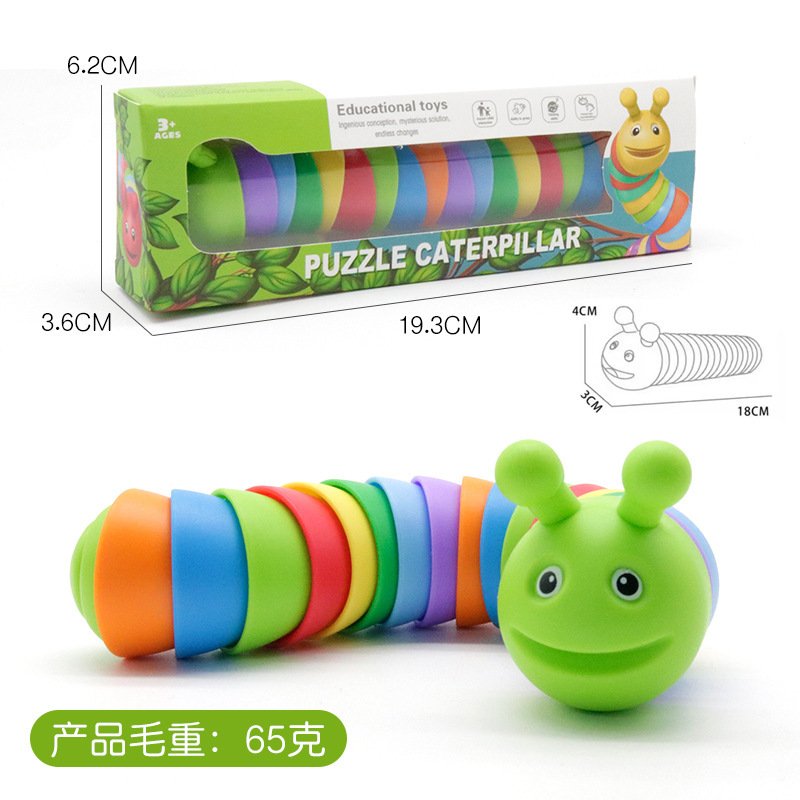 Cute Mini Twisting Colorful Caterpillar Toy
