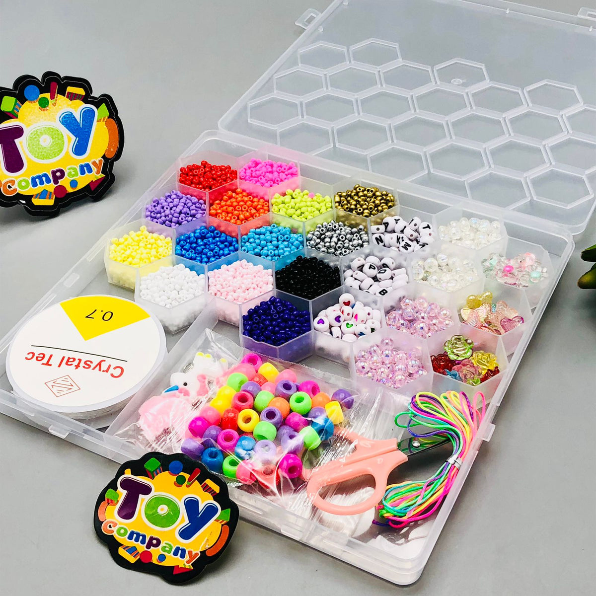 DIY Colorful Beads Set For Girls With Storage Box